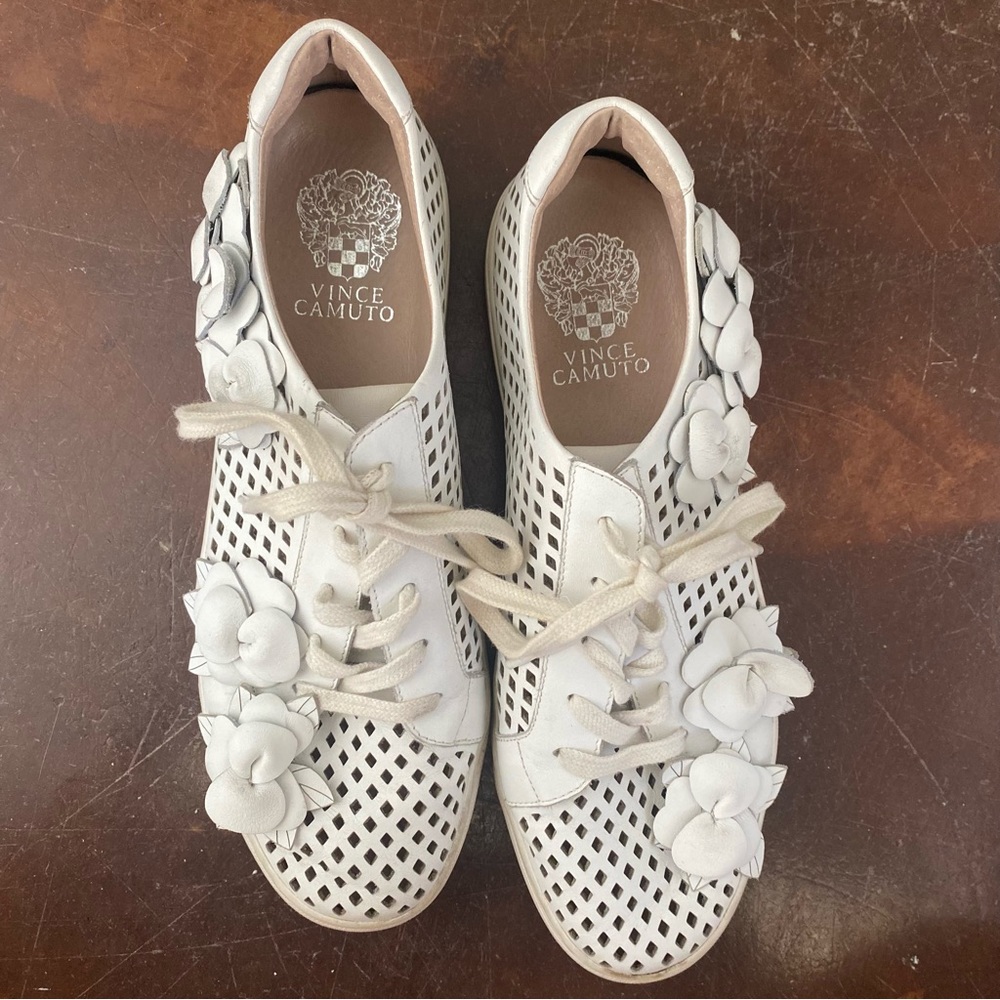 Vince Camuto Laser-Cut 3D Flower Sneaker